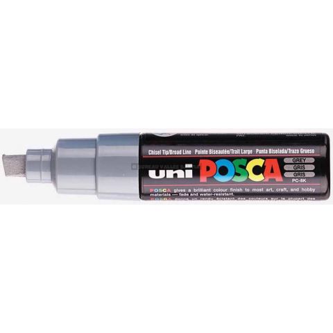 Marqueur peinture posca pointe large biseaute gris