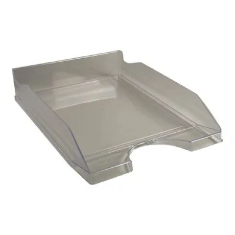 Corbeille  courrier gris translucide ecotray