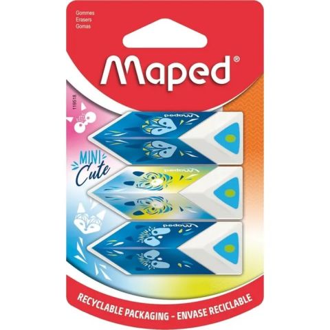 3 gommes pyramide maped mini cute