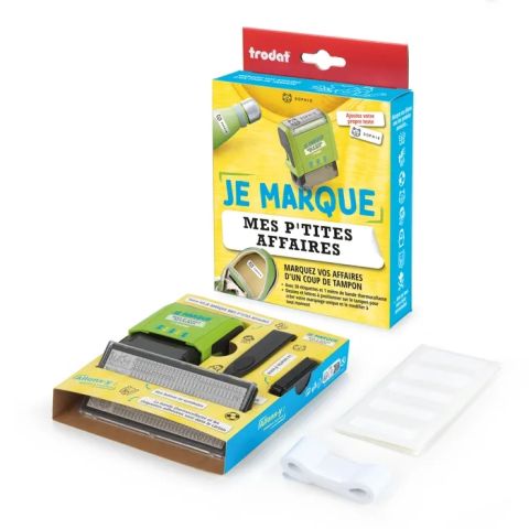 Tampon pour affaires scolaire tiquettes adhsives et bande thermocollante