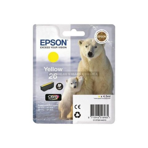 Cartouche d'encre epson t 2614 jaune c13t26144010