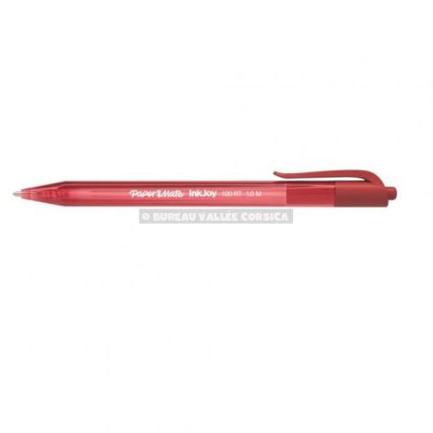 Stylo bille paper mate injjoy 100rt rouge 1 mm ecriture moyenne