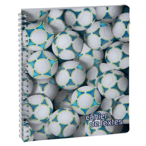 Cahier de textes spiral sports 17 x 22 cm foot