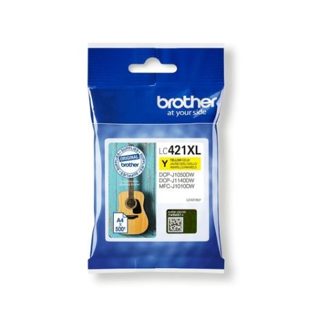 Cartouche d'encre jaune brother lc421xl