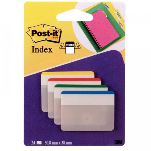 24 marque-pages post-it rigides larges 3.8 x 5.1 cm