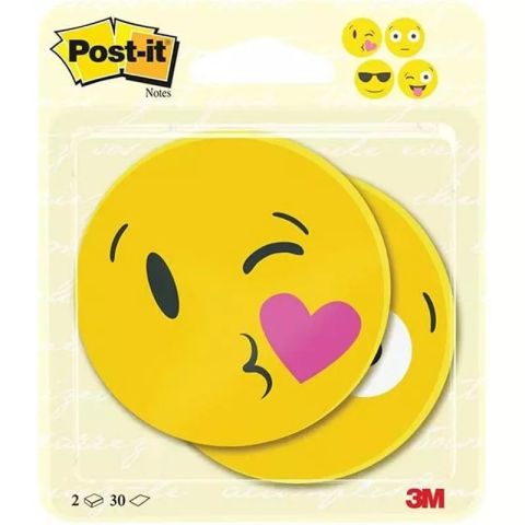 2 blocs notes 70 x 70 mm 30 feuilles emoji