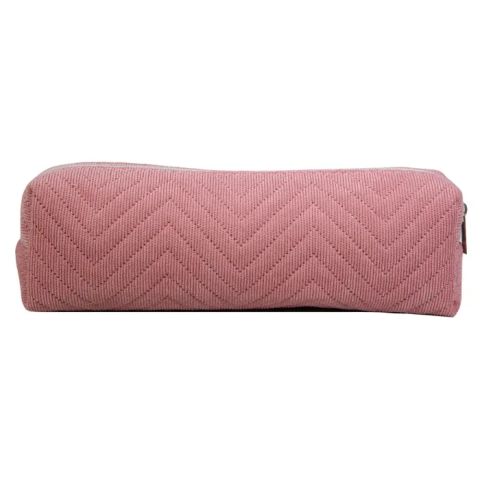 Trousse carre 1 compartiment rose