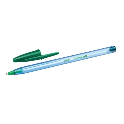 Stylo bille bic cristal soft vert