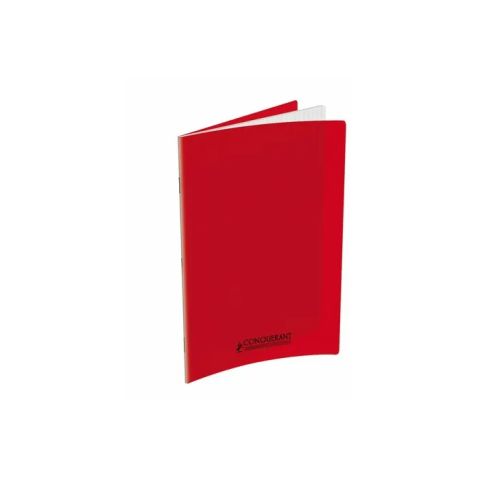 Cahier polypro 24 x 32 cm 140 pages grands carreaux rouge