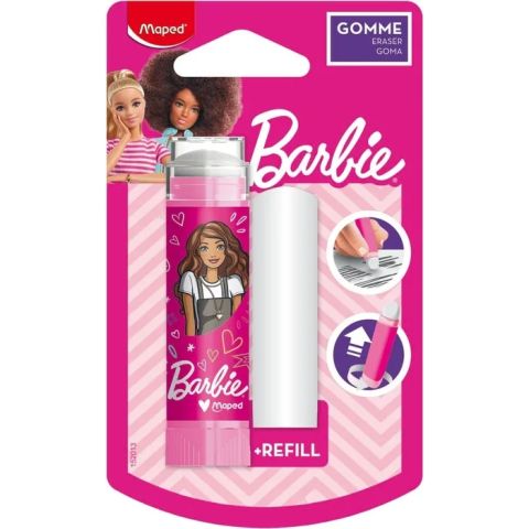 Gomme tube avec une recharge barbie