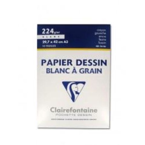 10 feuilles de papier a3 224g dessin blanc