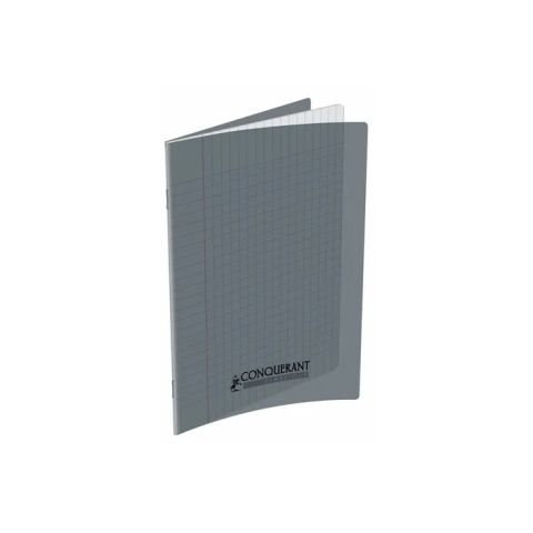 Cahier polypro 17 x 22 cm 48 pages grands carreaux gris