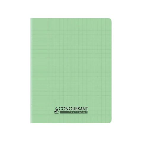 Cahier polypro 24 x 32 cm 96 pages grands carreaux vert clair