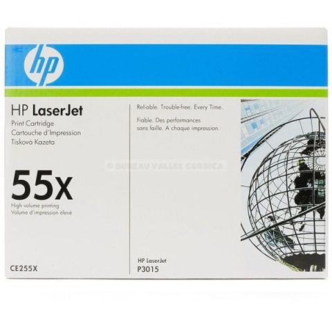 Toner laser 55x grande capacit noir hp pour imprimante laser