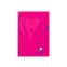 #1 - Cahier polypro a4 96 pages grands carreaux rose