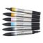 #1 - 6 marqueurs double pointe tons ciel promarker watercolour