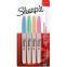 #1 - 4 marqueurs permanents pointe fine couleurs pastels assorties sharpie