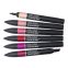 #1 - 6 marqueurs double pointe tons rouges promarker