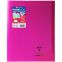 #1 - Cahier polypro a4+ 96 pages grands carreaux rose