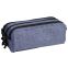 #1 - Trousse rectangulaire school 3 compartiments bleu