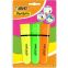 #1 - 3 surligneurs plat et biseau bic highlighter