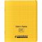 #1 - Cahier polypro  rabat 17 x 22 cm 96 pages grands carreaux jaune