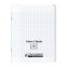 #1 - Cahier polypro  rabat 17 x 22 cm 96 pages grands carreaux transparent