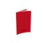 #1 - Cahier polypro 17 x 22 cm 140 pages grands carreaux rouge