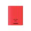 #1 - Cahier polypro  rabat 17 x 22 cm 96 pages grands carreaux rouge